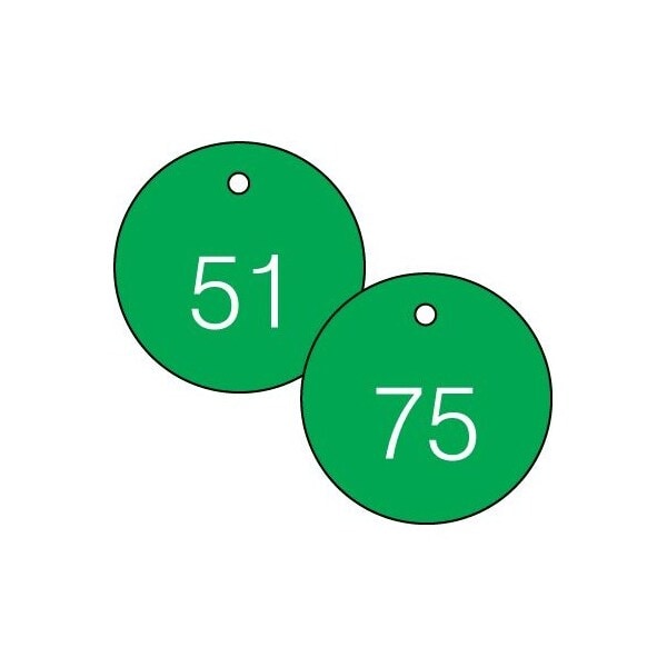 Accuform Engraved Numbered Tags, HS-Laminate, 3 in W, 25 PK TDG363GN - main